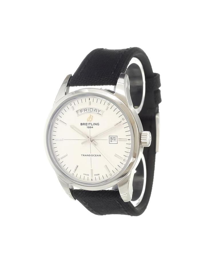 'transocean Day & Date' Analog Watch, Men's, Stainless Steel, Breitling