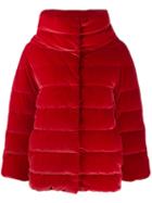 Herno High-neck Quilted Jacket - Red