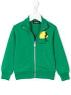 Dsquared2 Kids - Logo Print Zip Cardigan - Kids - Cotton - 12 Yrs, Green
