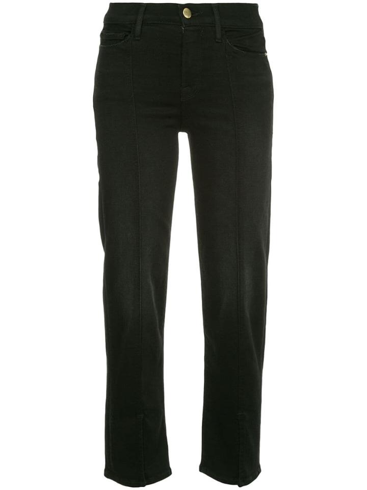 Frame Cropped Jeans - Black