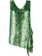 P.a.r.o.s.h. Sequinned Cocktail Top - Green