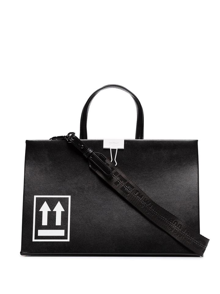 Off-white Medium Box Tote - Black