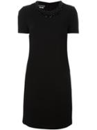 Boutique Moschino Embellished Neck Dress, Women's, Size: 44, Black, Cotton/polyester/acetate/virgin Wool