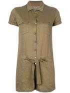 Majestic Filatures Shirt Playsuit - Green