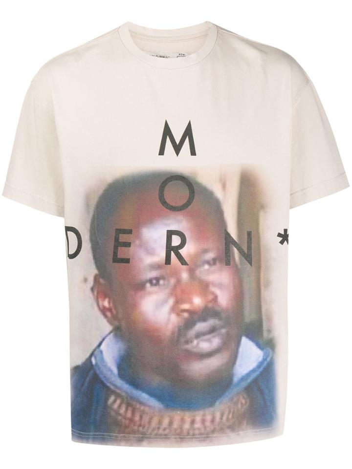 A-cold-wall* Modern Printed T-shirt - Neutrals