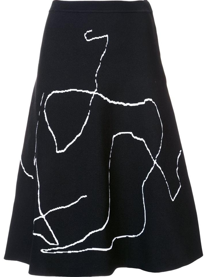 Derek Lam Abstract Pattern A-line Skirt