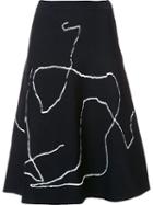 Derek Lam Abstract Pattern A-line Skirt