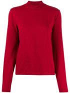 Ymc Roll-neck Jersey Top - Red