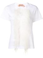 Nº21 Feather Fringe T-shirt - White