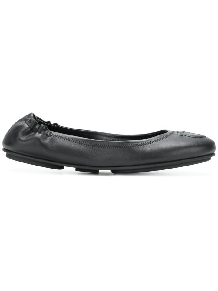 Salvatore Ferragamo Vignola Ballerina Shoes - Black