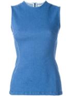 Each X Other Stitch Detail Sleeveless Denim Top