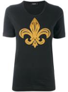 Dsquared2 - Embroidered T-shirt - Women - Silk/cotton - M, Women's, Black, Silk/cotton