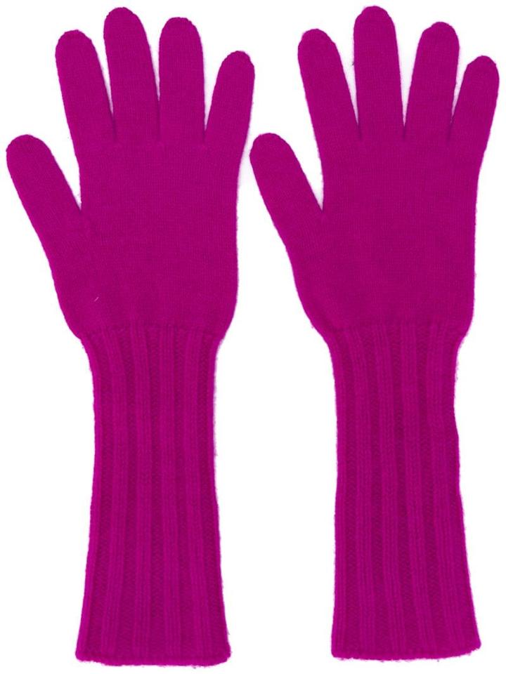Pringle Of Scotland Knitted Gloves - Pink