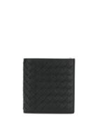 Bottega Veneta Intrecciato Weave Leather Wallet - Black