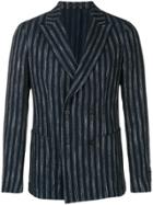 Z Zegna Striped Suit Jacket - Blue