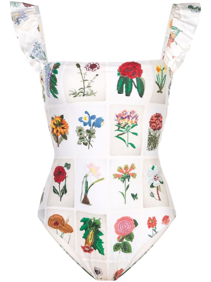 Agua By Agua Bendita Floral Print One-piece - White