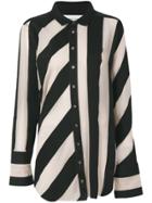 Marques'almeida Striped Raw-edged Shirt - Black