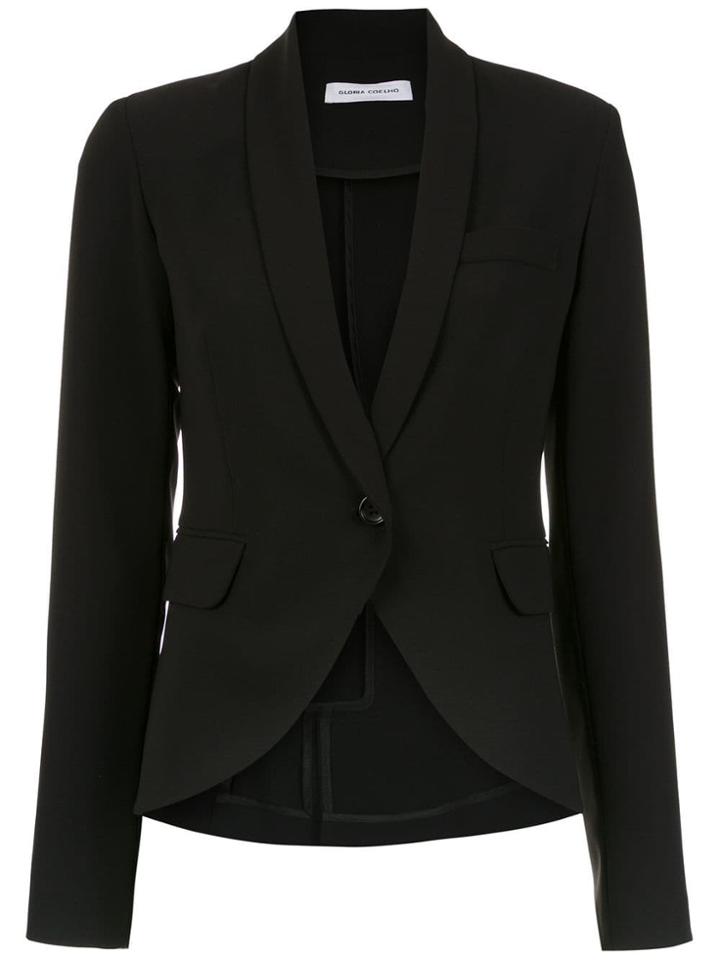 Gloria Coelho Crepe Smoking Blazer - Black