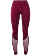 Adidas By Stella Mccartney Cherry Mesh Leggings, Women's, Size: Medium, Red