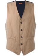 Barena Classic Waistcoat, Men's, Size: 52, Brown, Cotton/linen/flax