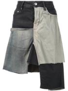 Rick Owens Patchwork Asymmetric Skirt - Black