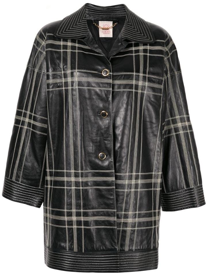 Loewe Pre-owned Riders Leather Coat - Black