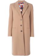 Emilio Pucci Classic Single Breasted Coat, Women's, Size: 40, Pink/purple, Acetate/viscose/cashmere/wool