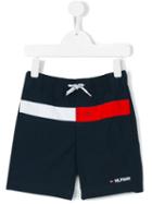 Tommy Hilfiger Junior - Striped Swim Shorts - Kids - Polyamide/polyester - 8 Yrs, Blue
