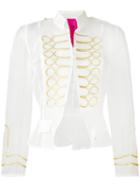 La Condesa - Borgan Military Jacket - Women - Silk - 38, White, Silk
