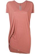 Rick Owens Long Asymmetric T-shirt - Pink