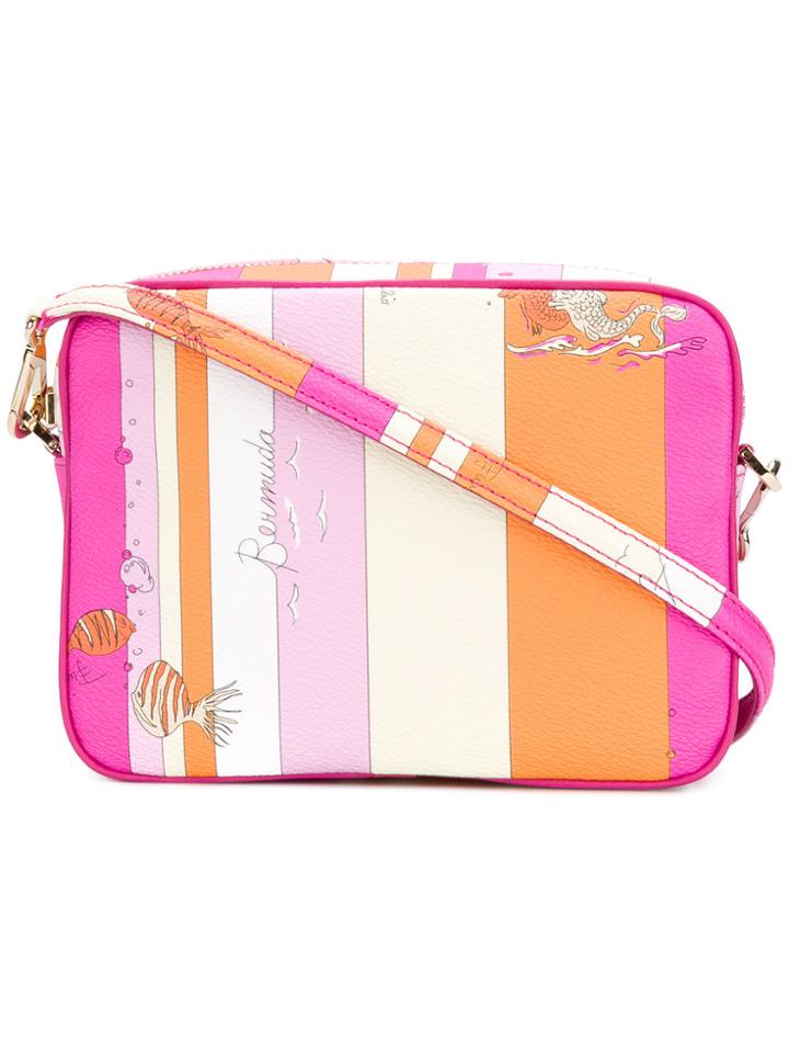 Emilio Pucci Fish Print Shoulder Bag - Pink & Purple