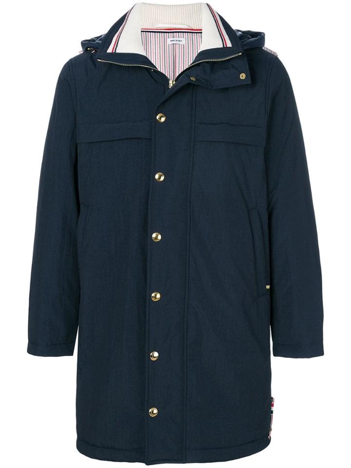 Thom Browne Down-filled Solid Enshuku Nylon Tech Parka - Blue