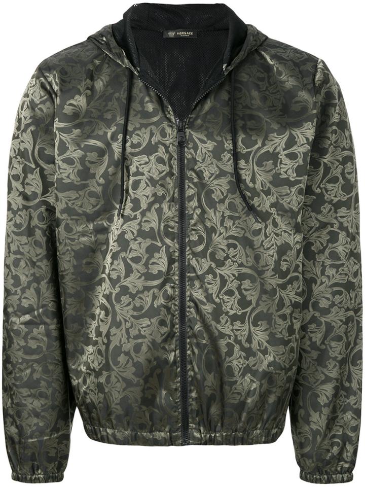 Versace Jeans Baroque Pattern Hooded Jacket - Green