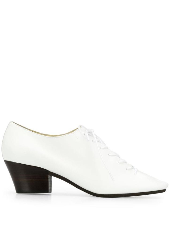 Lemaire Square-toe Lace-up Shoes - White