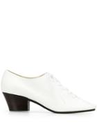 Lemaire Square-toe Lace-up Shoes - White