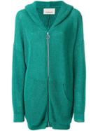 Laneus Lurex Knit Hoodie - Green