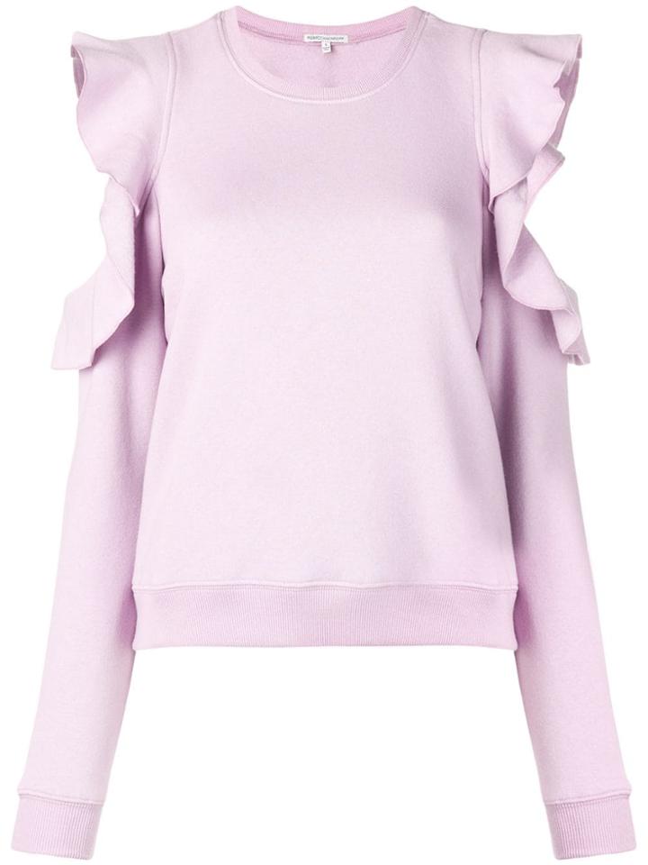 Rebecca Minkoff Cold Shoulder Sweatshirt - Pink & Purple
