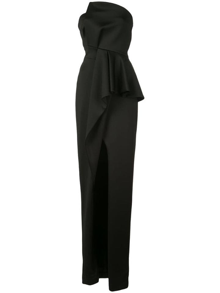 Black Halo Strapless Gown - Green