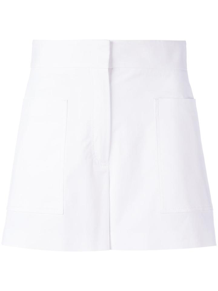 M Missoni - Front Pocket Shorts - Women - Cotton/polyester/spandex/elastane/acetate - 44, White, Cotton/polyester/spandex/elastane/acetate