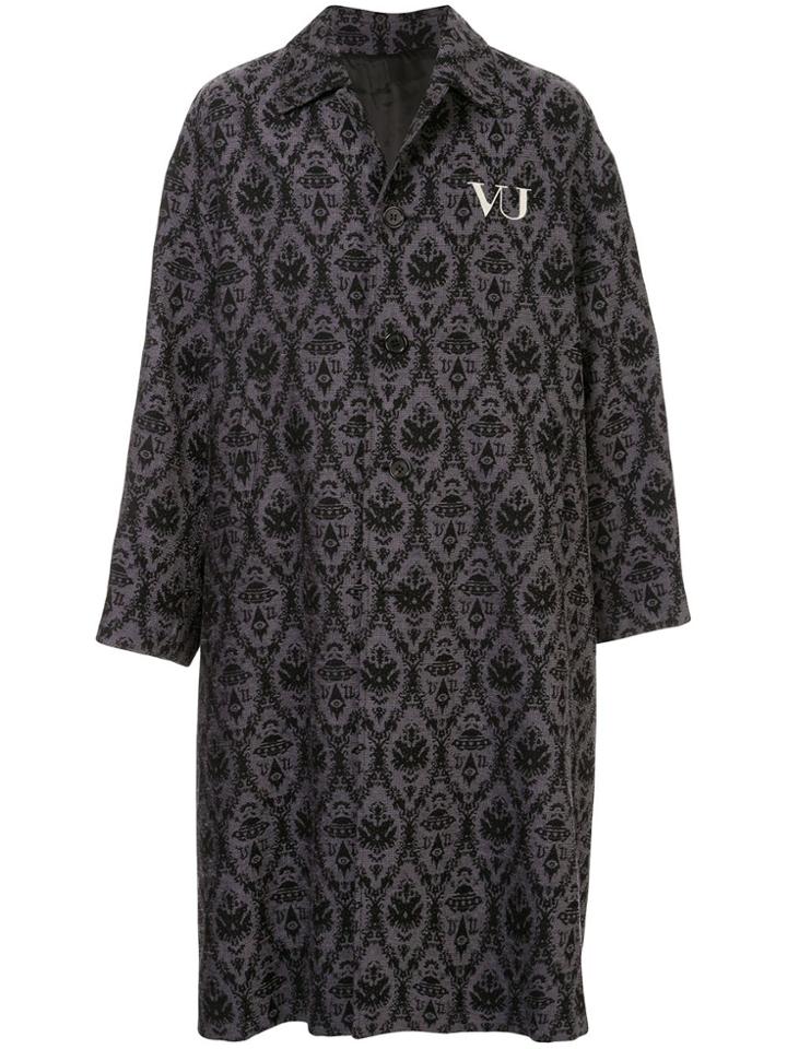 Undercover X Valentino Single-breasted Coat - Black
