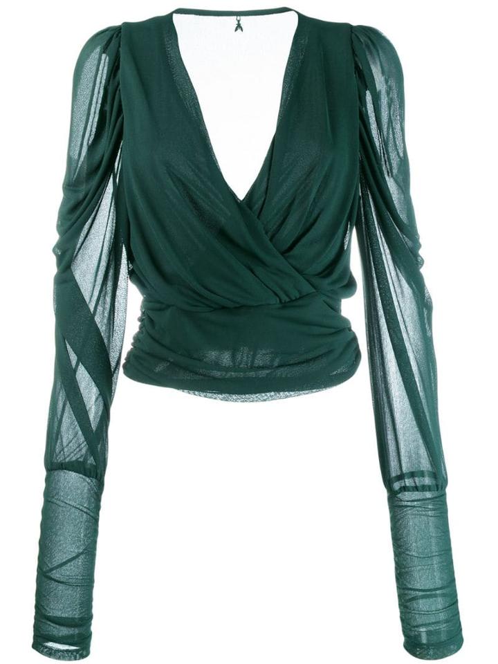 Patrizia Pepe Wrap Style Blouse - Green