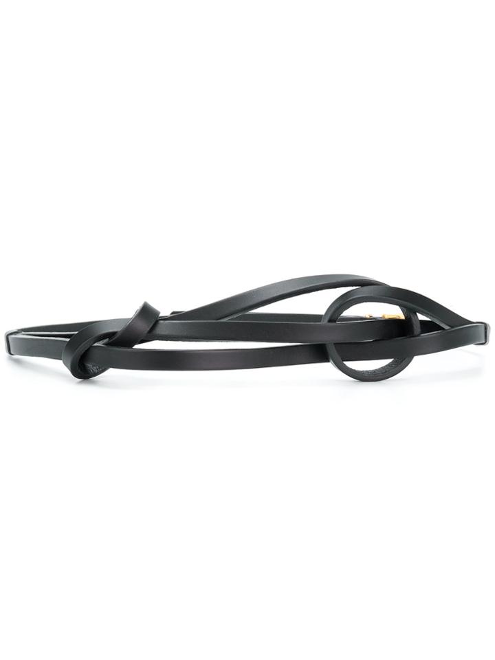 Peter Jensen Knot Detail Belt - Black