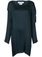 We11done Micro Pleated Shift Dress - Blue