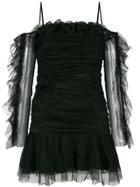 Alice Mccall Netted Tulle Ruched Dress - Black