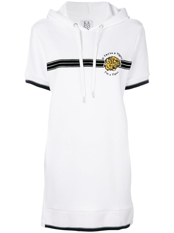 Zoe Karssen Shortsleeved Hoodie - White