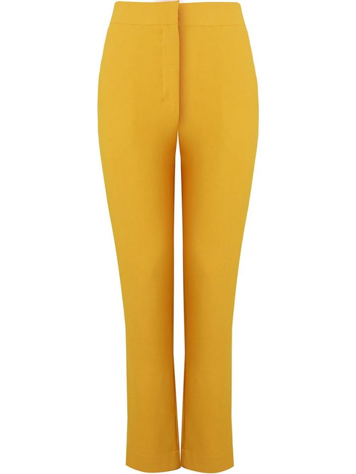 Andrea Marques Mid-rise Tailored Trousers - Yellow & Orange