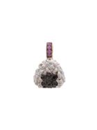 Nadine Ghosn White Gold Onigiri Sushi Pendant - Black