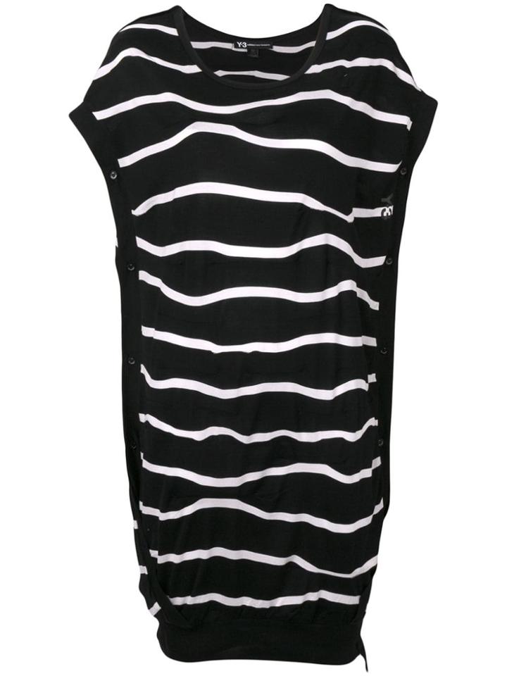 Y-3 Striped Sweatshirt Dress - Black