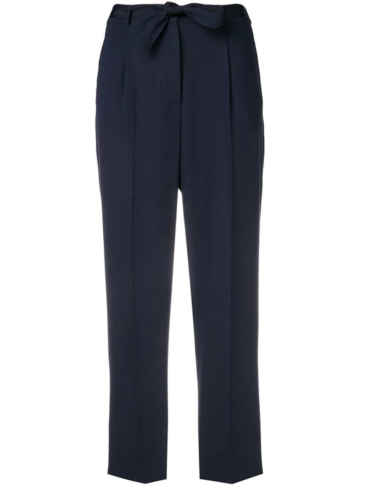 Peserico Tie-waist Slim-fit Trousers - Blue