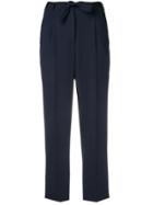 Peserico Tie-waist Slim-fit Trousers - Blue